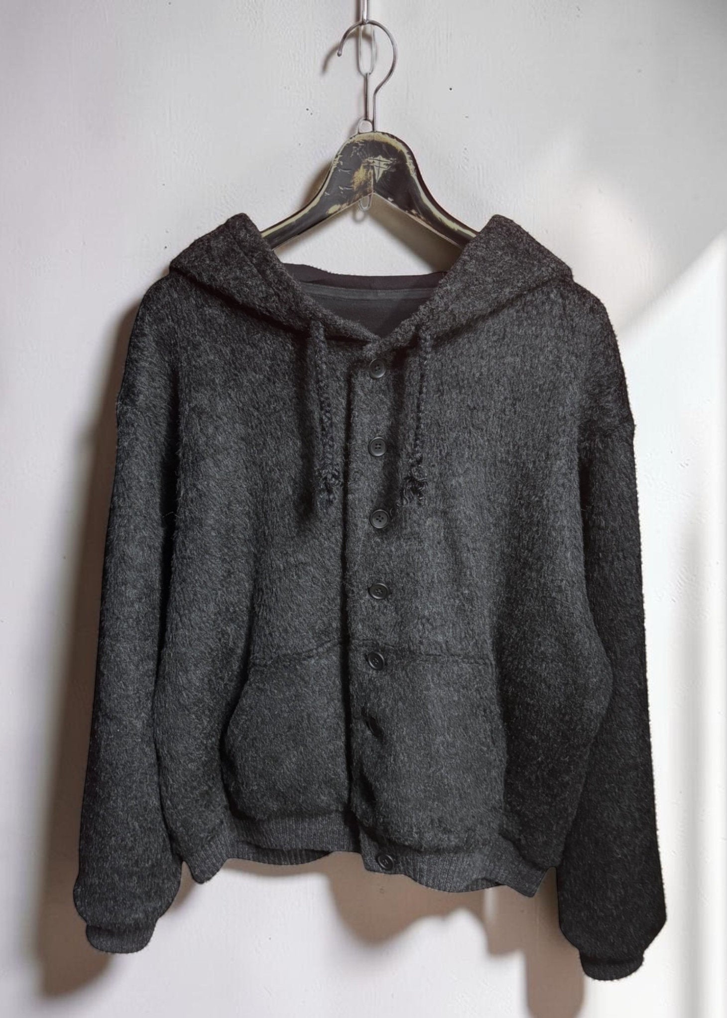 Convertible Hood Shaggy Jacket