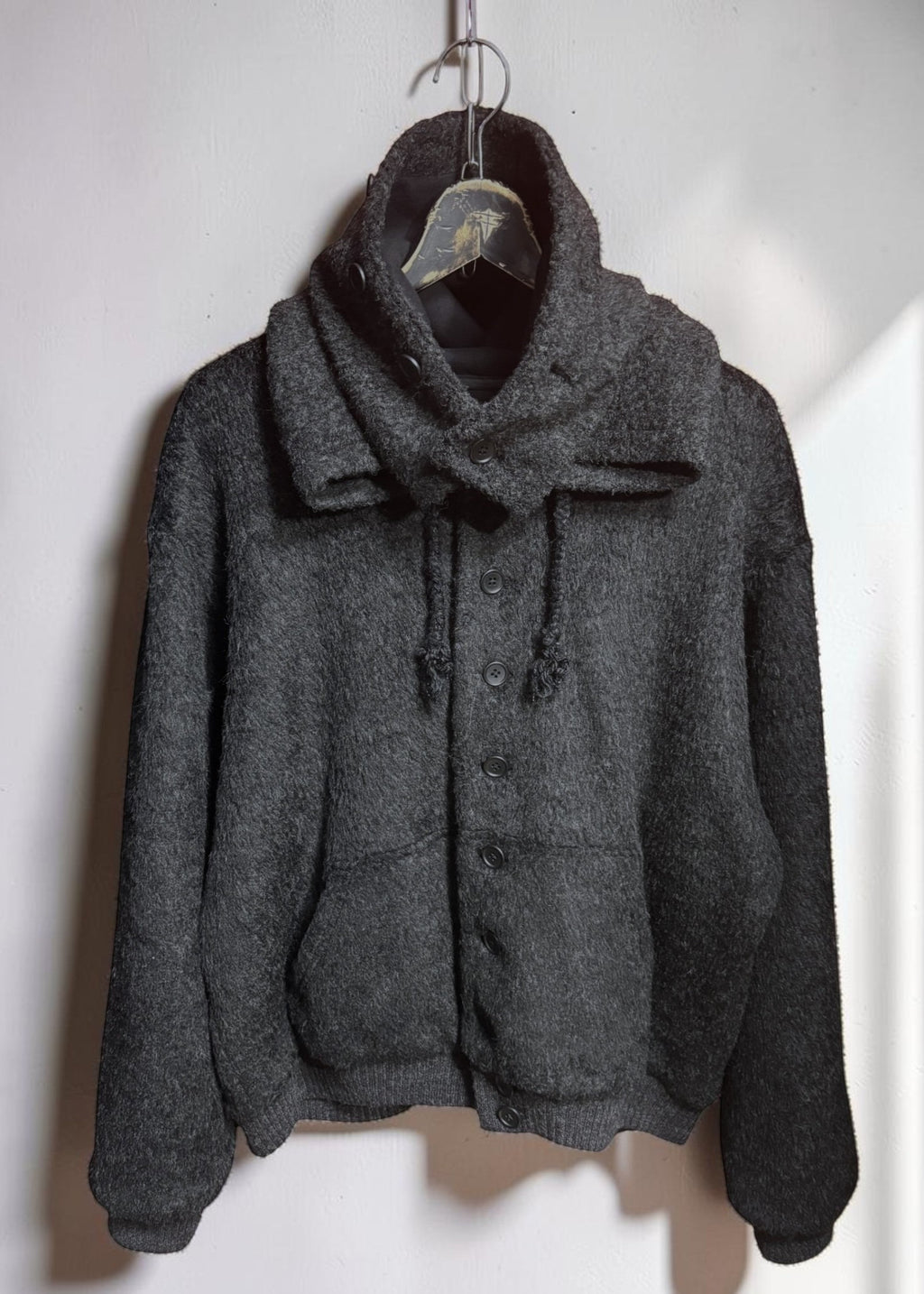 Convertible Hood Shaggy Jacket