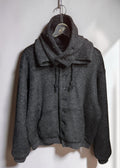 Convertible Hood Shaggy Jacket