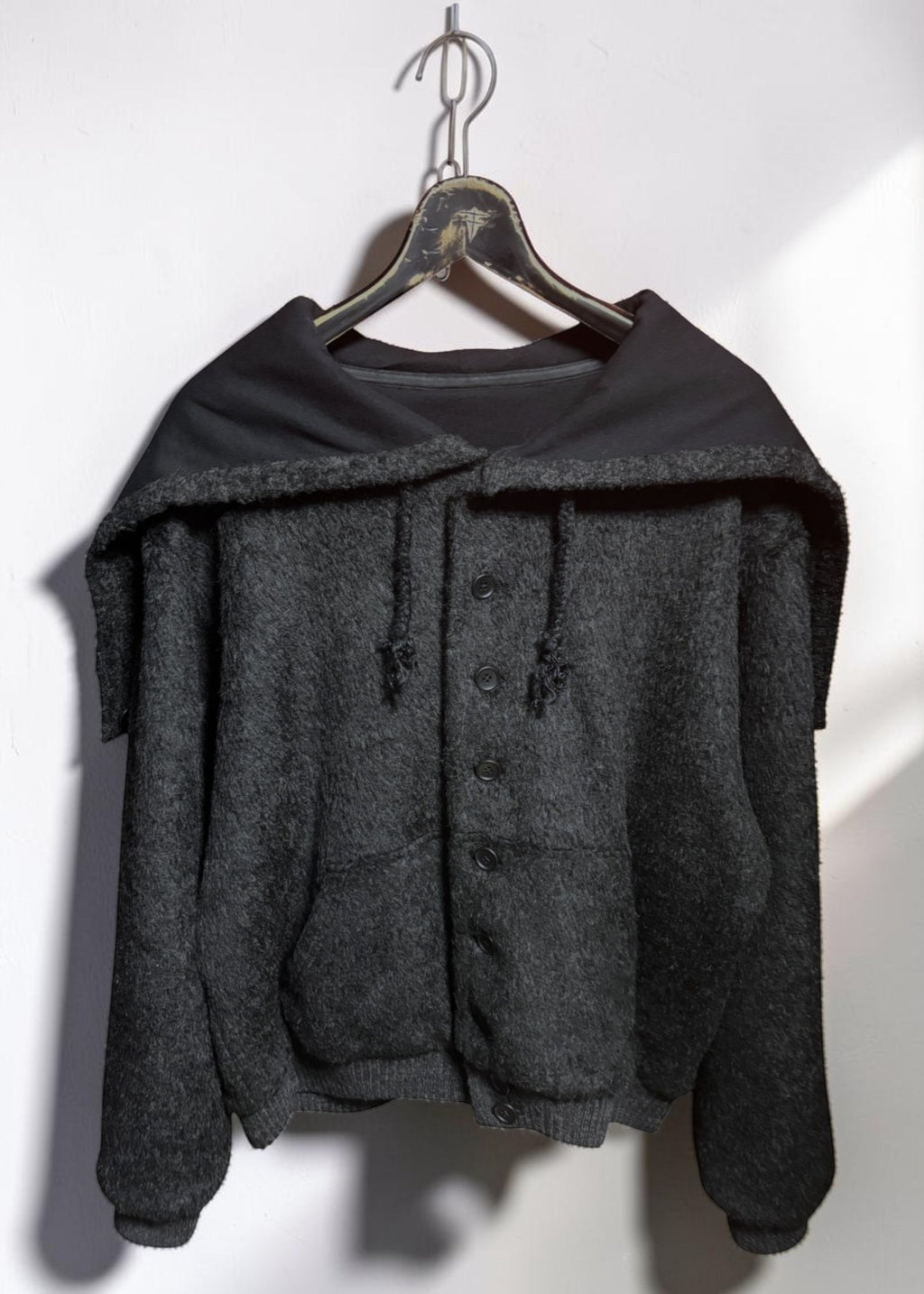 Convertible Hood Shaggy Jacket