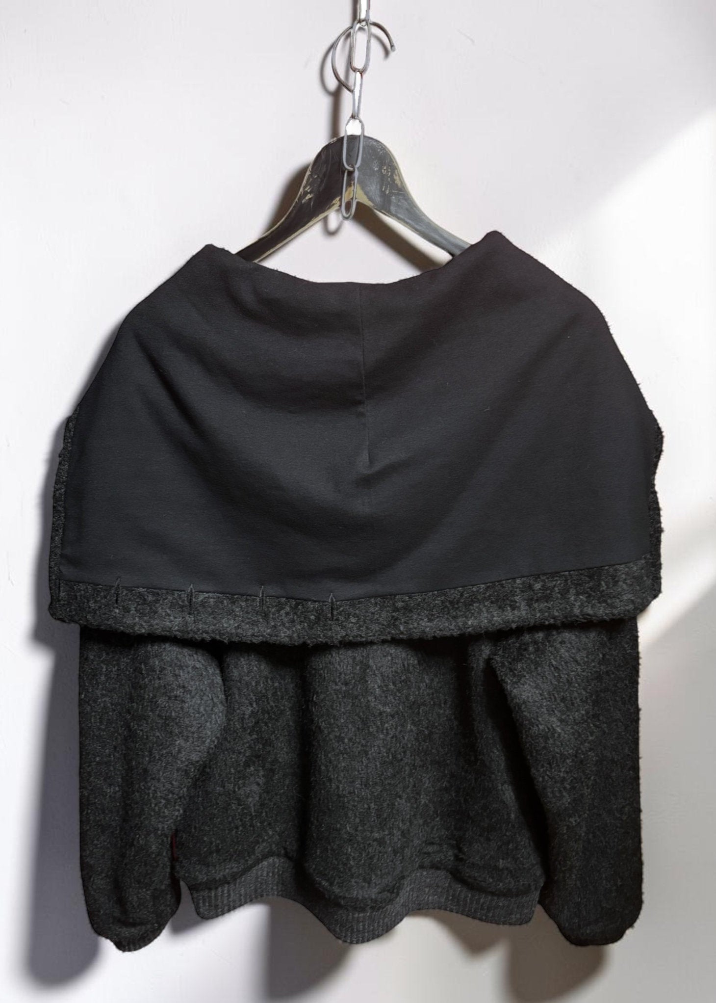 Convertible Hood Shaggy Jacket