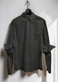 Rolled-up Sleeves Cotton Shirt [BK]