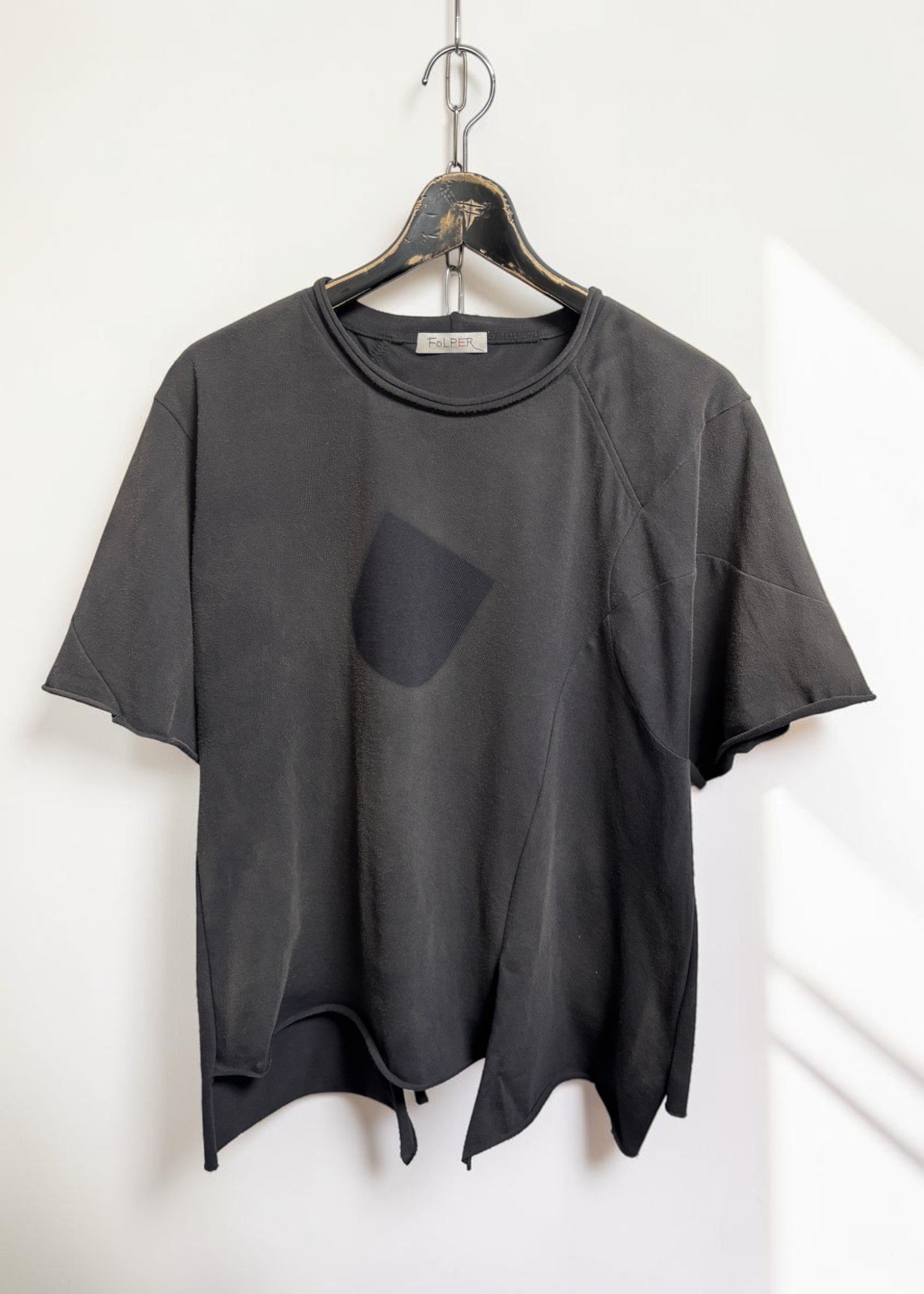 Sun-Faded Effect Offset Short-Sleeve Tee [NV]